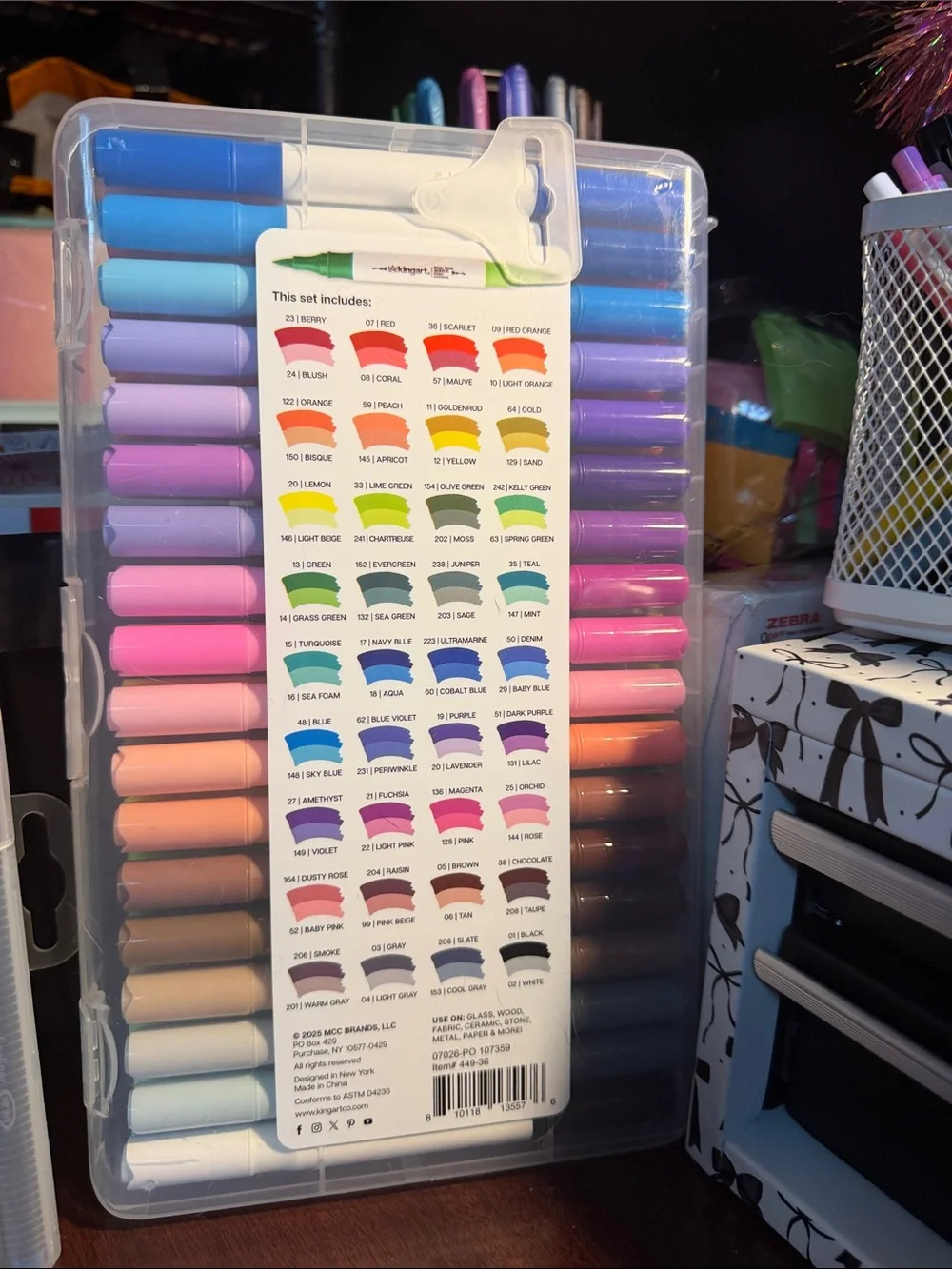 Kingart PRO Dual Tone Acrylic Paint Markers 36CT W/case - NEW